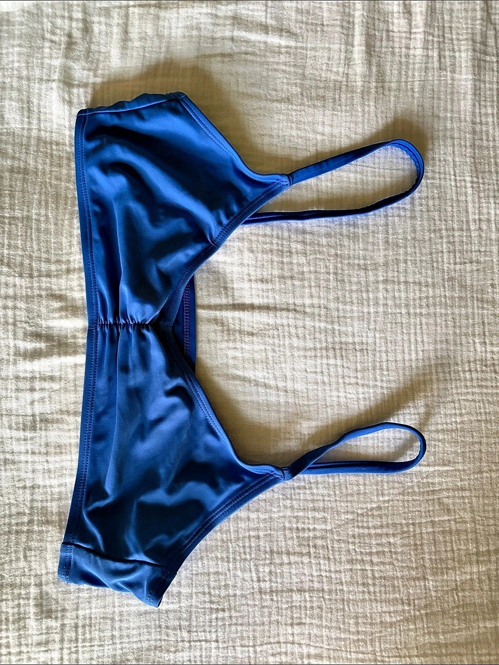 Ruched Bikini Top Blue Like New